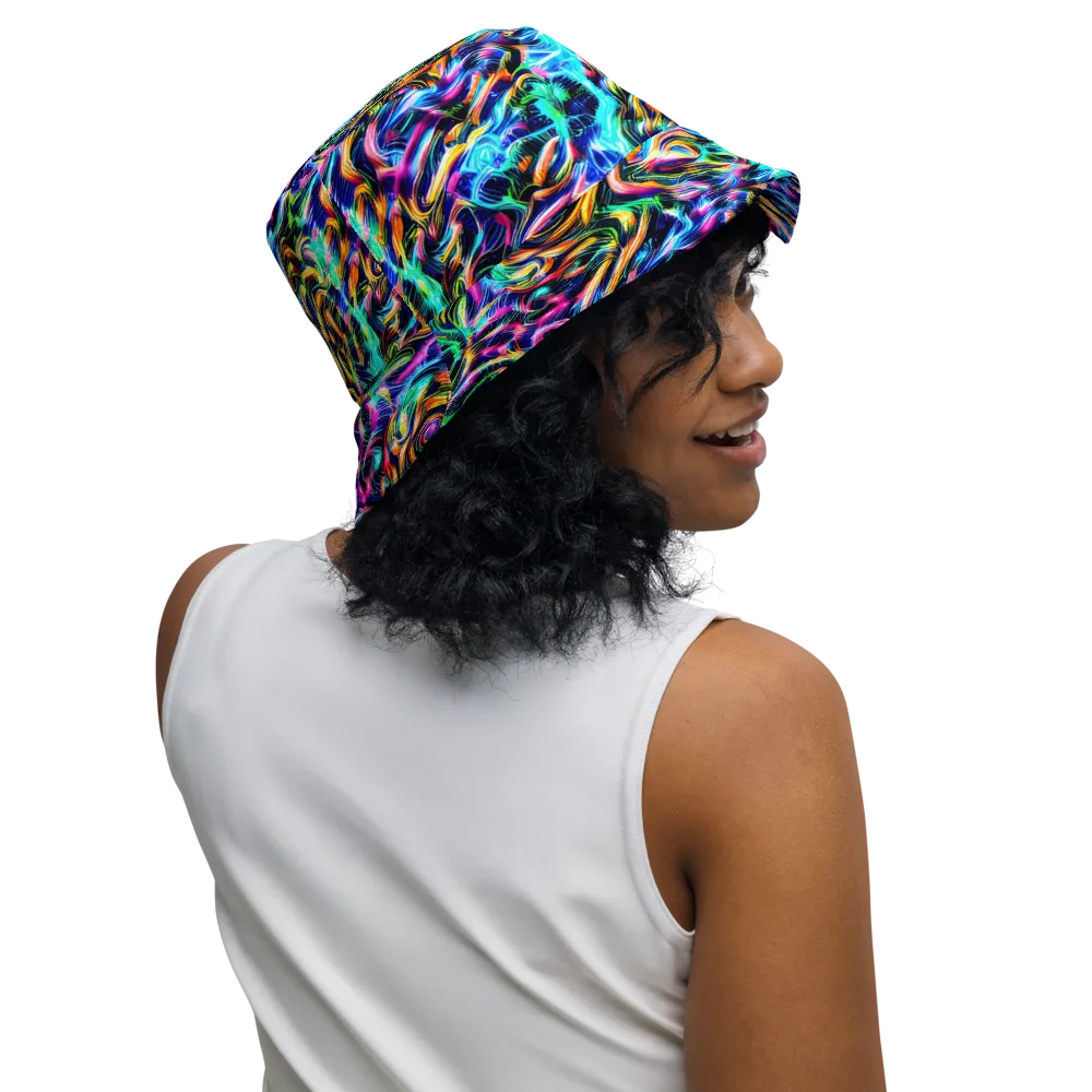 Fluorescent Torrent on Reversible Bucket Hat — Right Outside