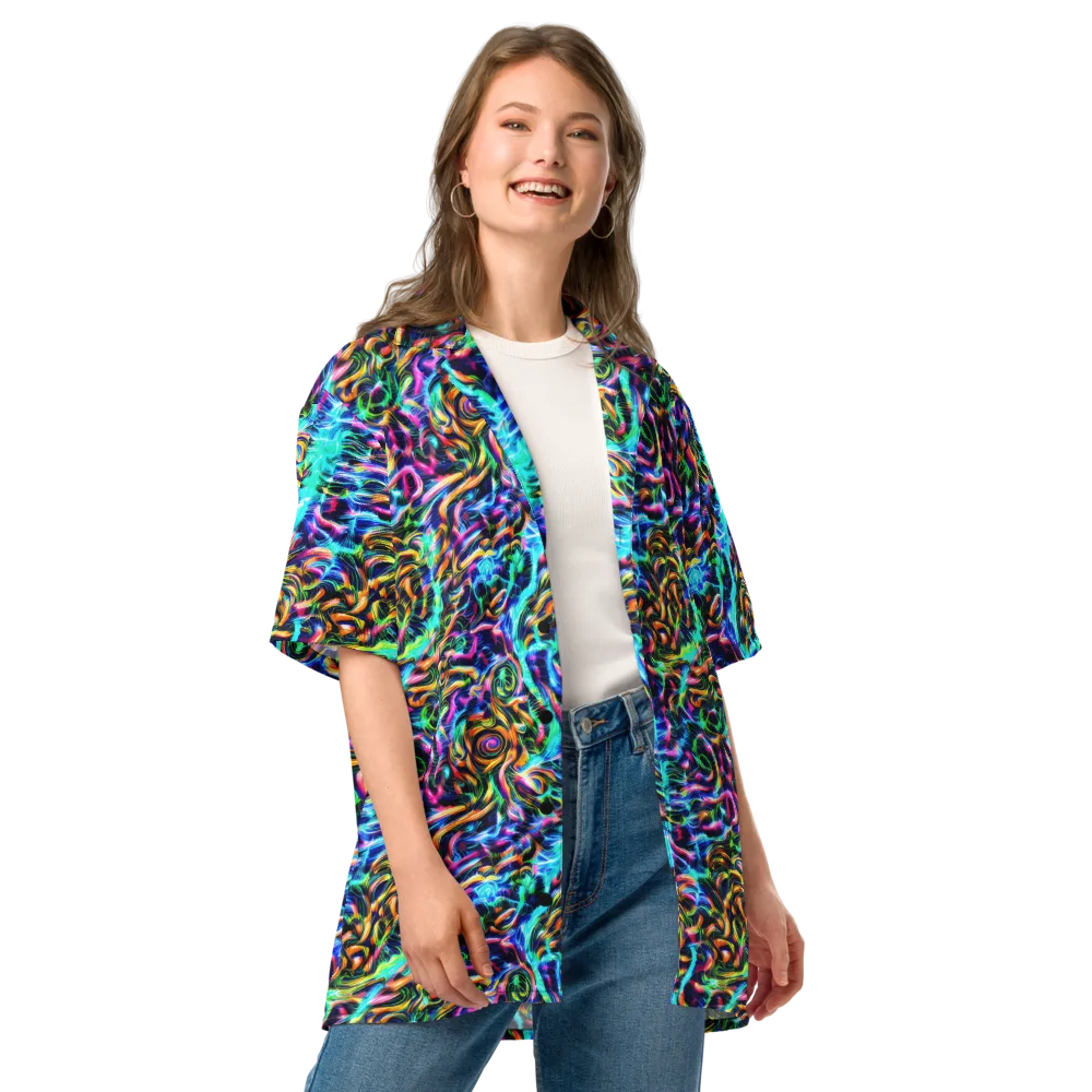 Fluorescent Torrent on Button Shirt — Front