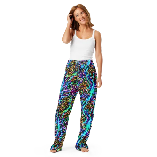 Fluorescent Torrent on a Women's Pajama Pants