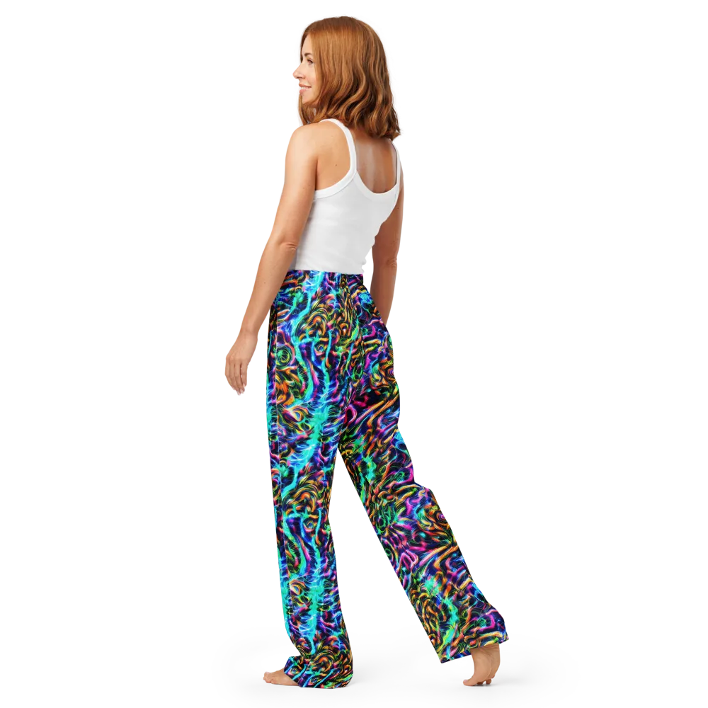 Fluorescent Torrent on Women's Pajama Pants — Back