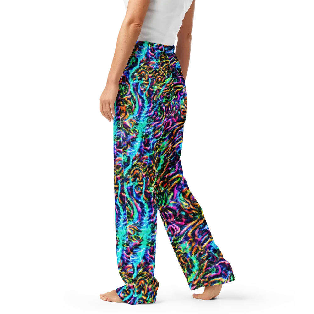 Fluorescent Torrent on Women's Pajama Pants — Left