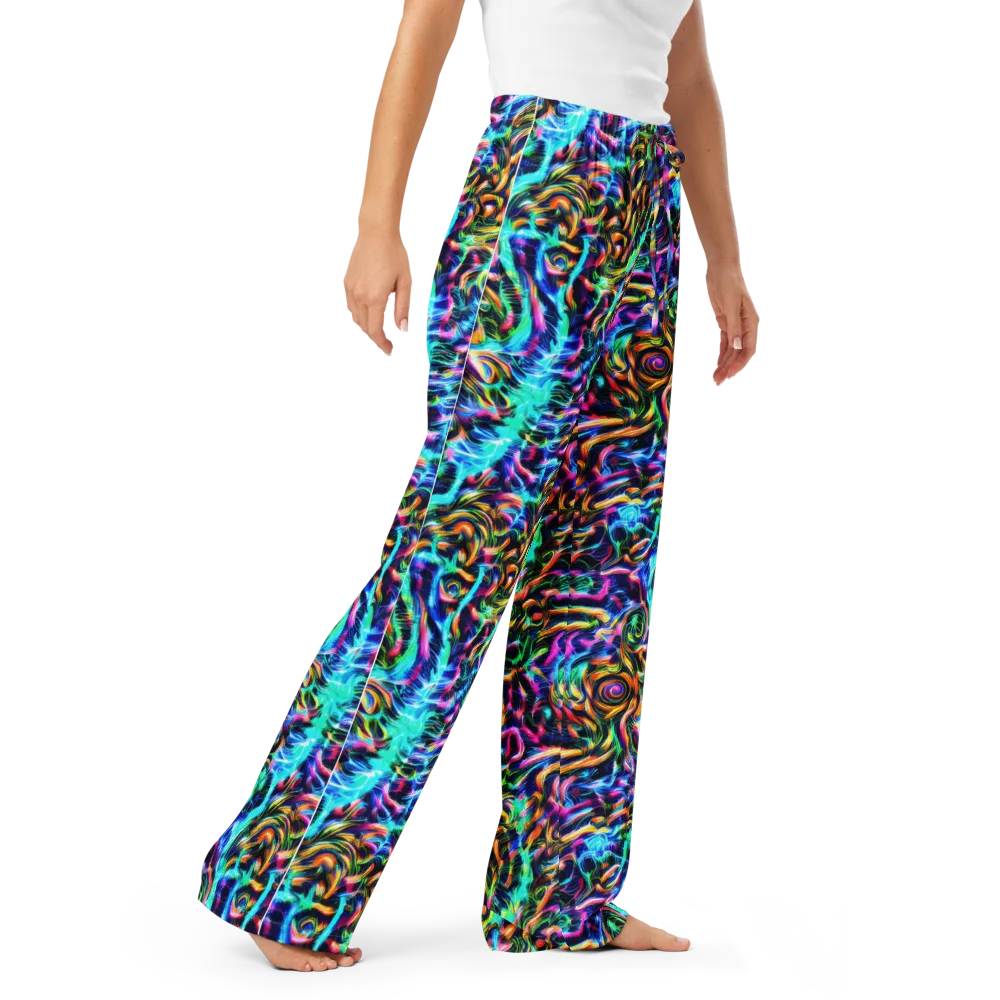 Fluorescent Torrent on Women's Pajama Pants — Right Front