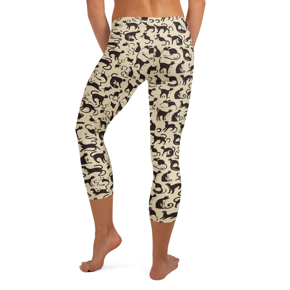 Midnight Catwalk on Capri Leggings — Back