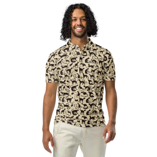 Midnight Catwalk on a Men's Slim Fit Polo Shirt