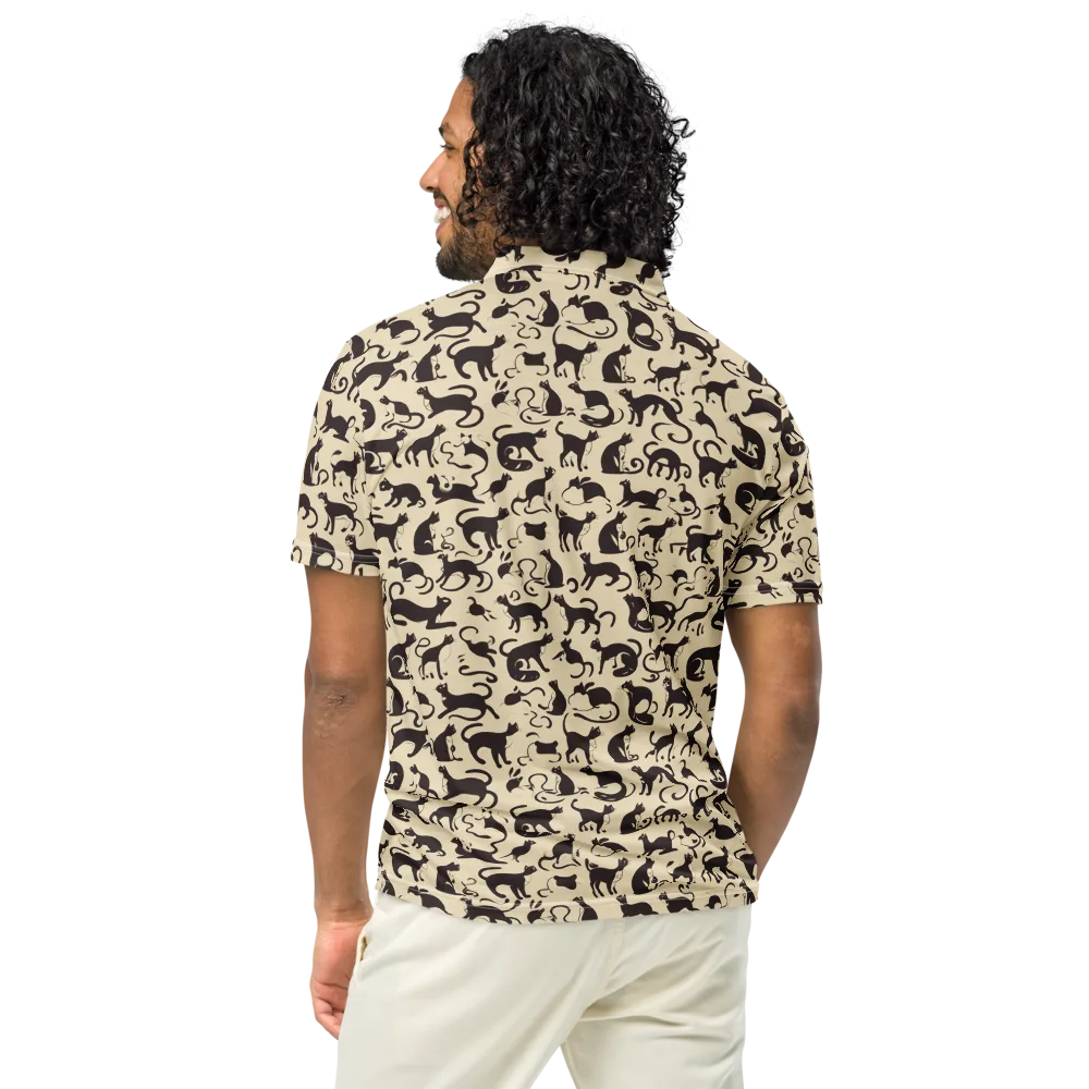 Midnight Catwalk on Men's Slim Fit Polo Shirt — Back