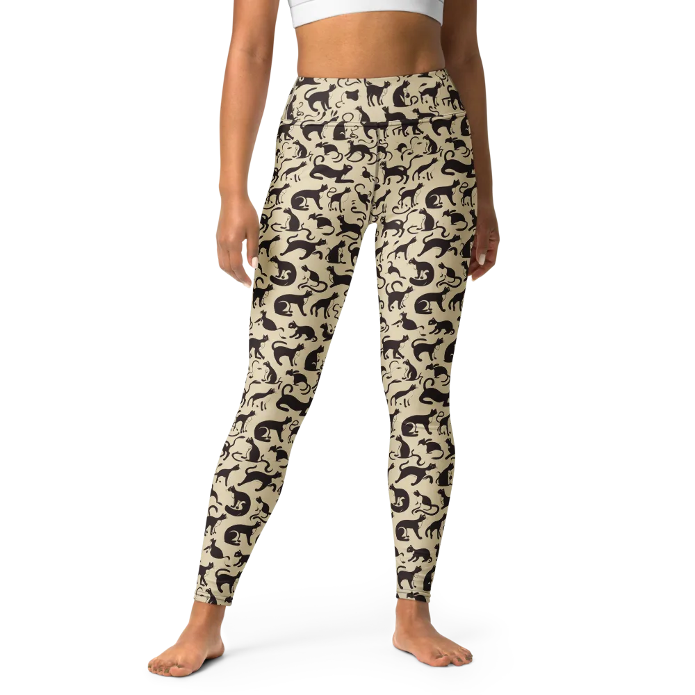 Midnight Catwalk on Yoga Leggings — Front