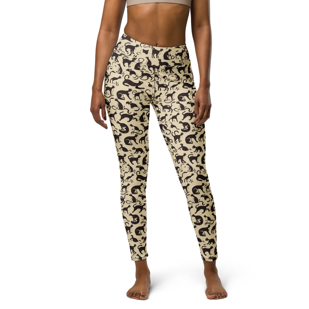 Midnight Catwalk on Yoga Leggings — Front