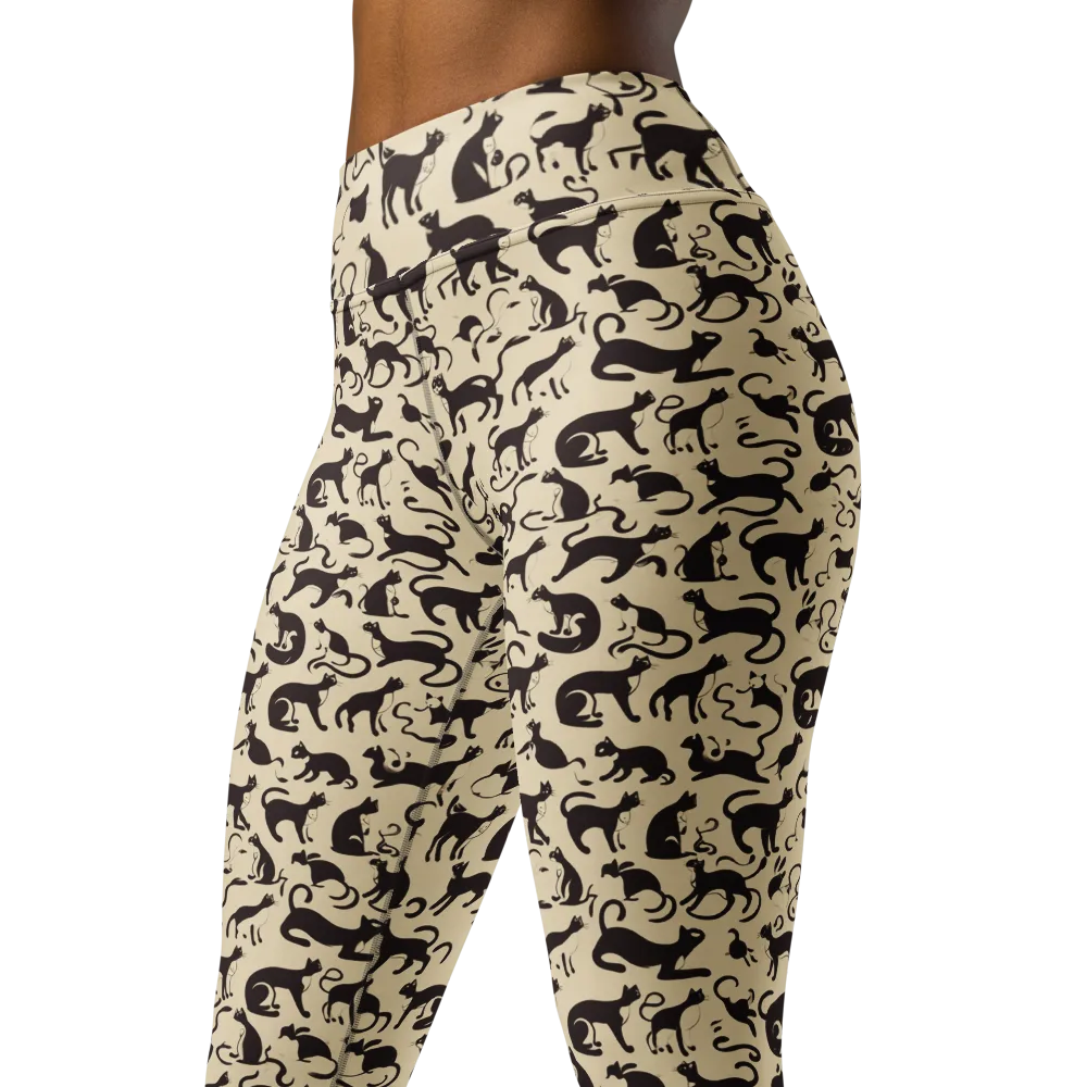 Midnight Catwalk on Yoga Leggings — Left Front