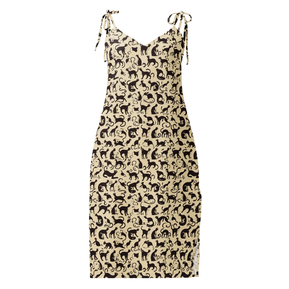 Midnight Catwalk on Slip Dress — Front