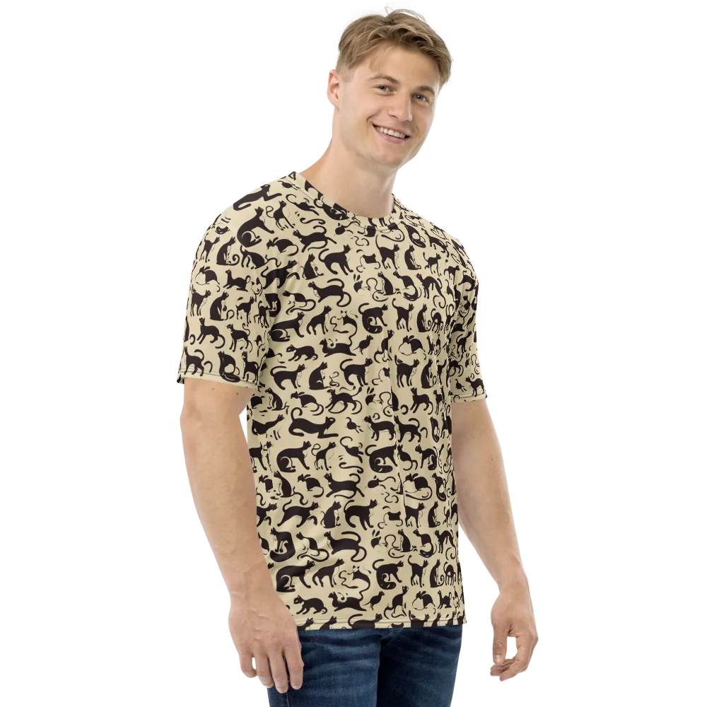 Midnight Catwalk on Men's Crew Neck T-Shirt — Right