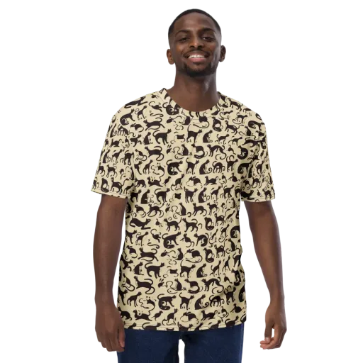 Midnight Catwalk on a Men's Crew Neck T-Shirt