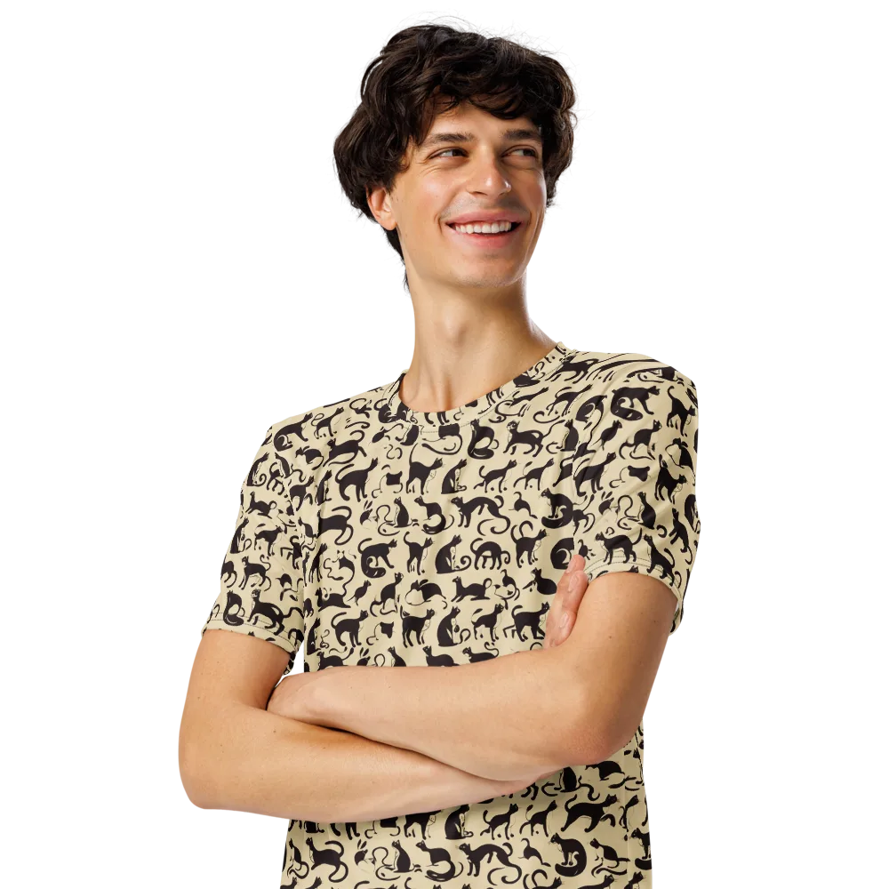 Midnight Catwalk on Men's Crew Neck T-Shirt — Left Front