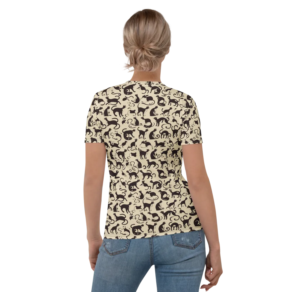 Midnight Catwalk on Women's Crew Neck T-Shirt — Back