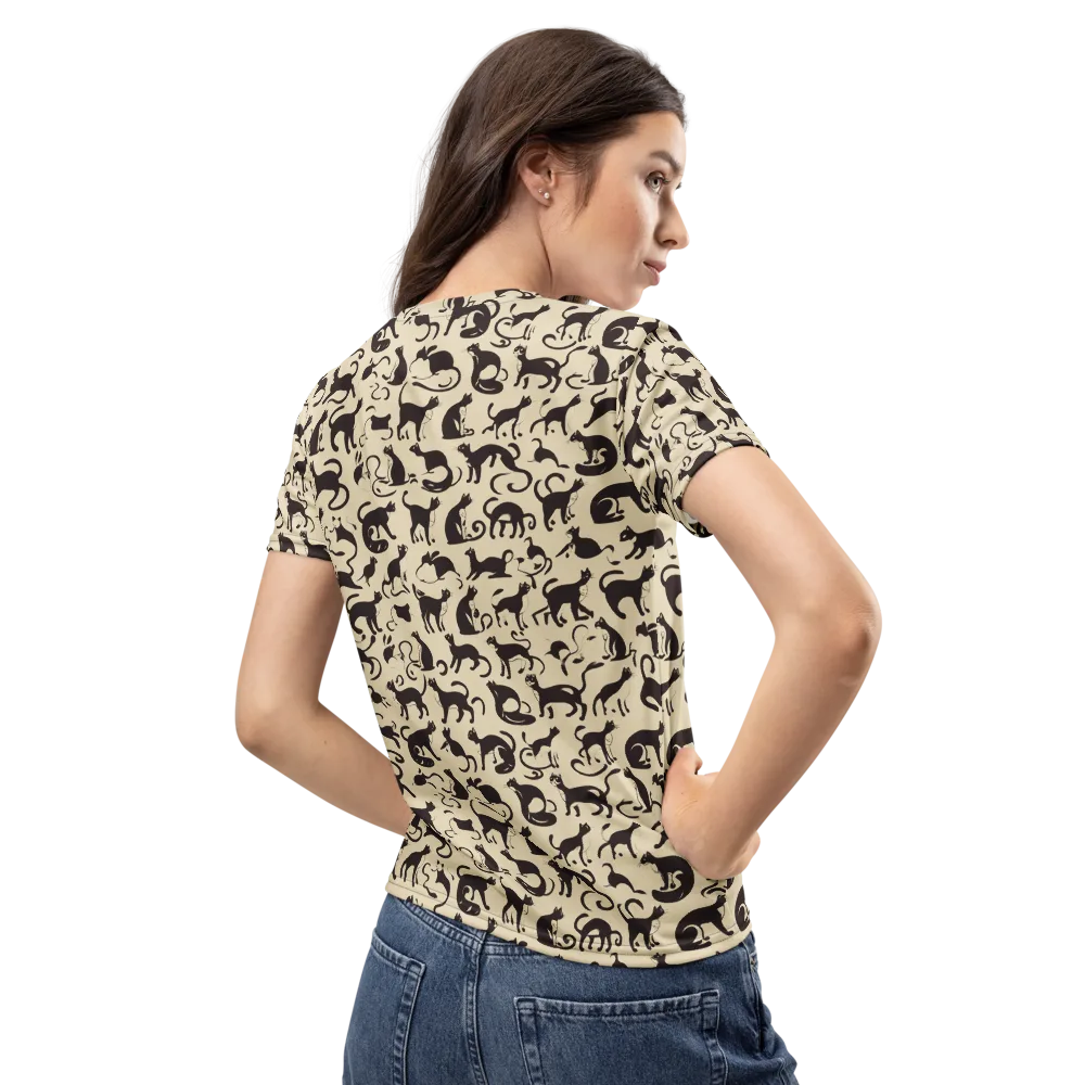 Midnight Catwalk on Women's Crew Neck T-Shirt — Back