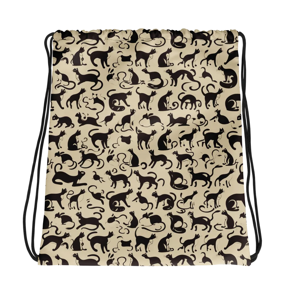Midnight Catwalk on Drawstring Bag — Photo