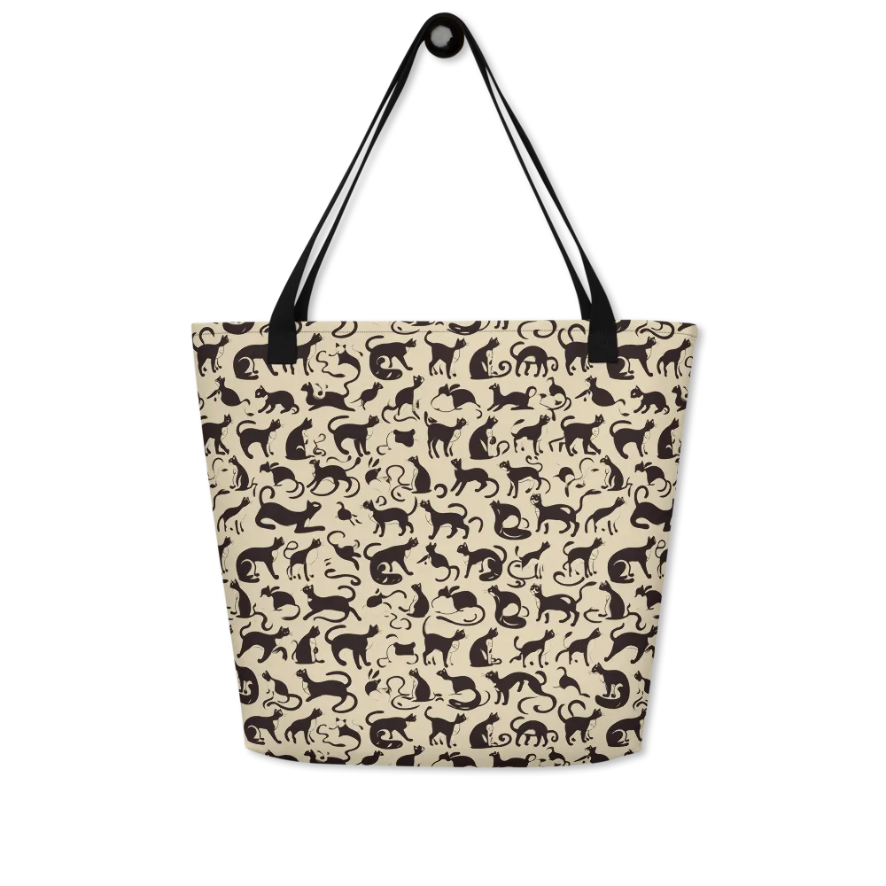 Midnight Catwalk on Large Tote Bag W/ Pocket — Front