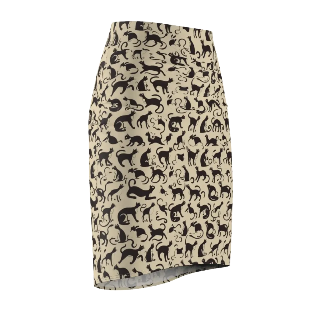 Midnight Catwalk on Pencil Skirt — Front Side
