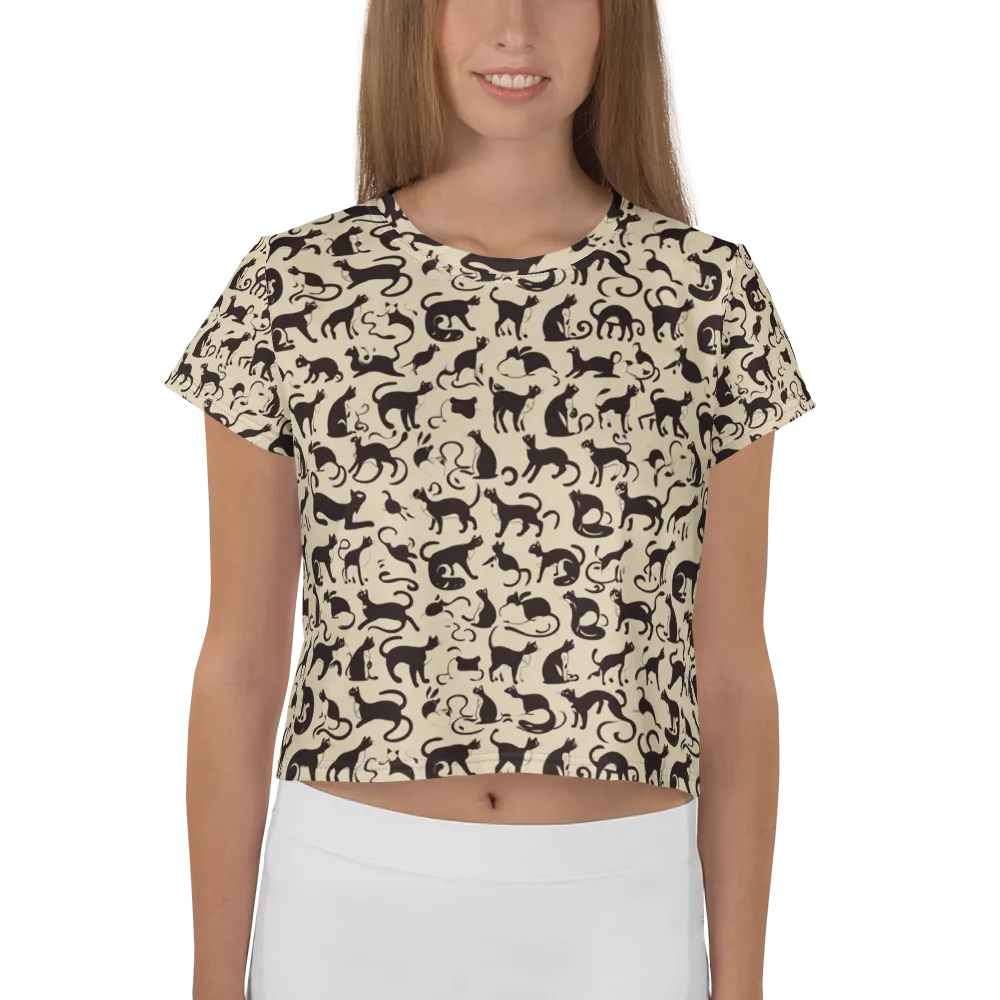 Midnight Catwalk on Crop Tee — Front