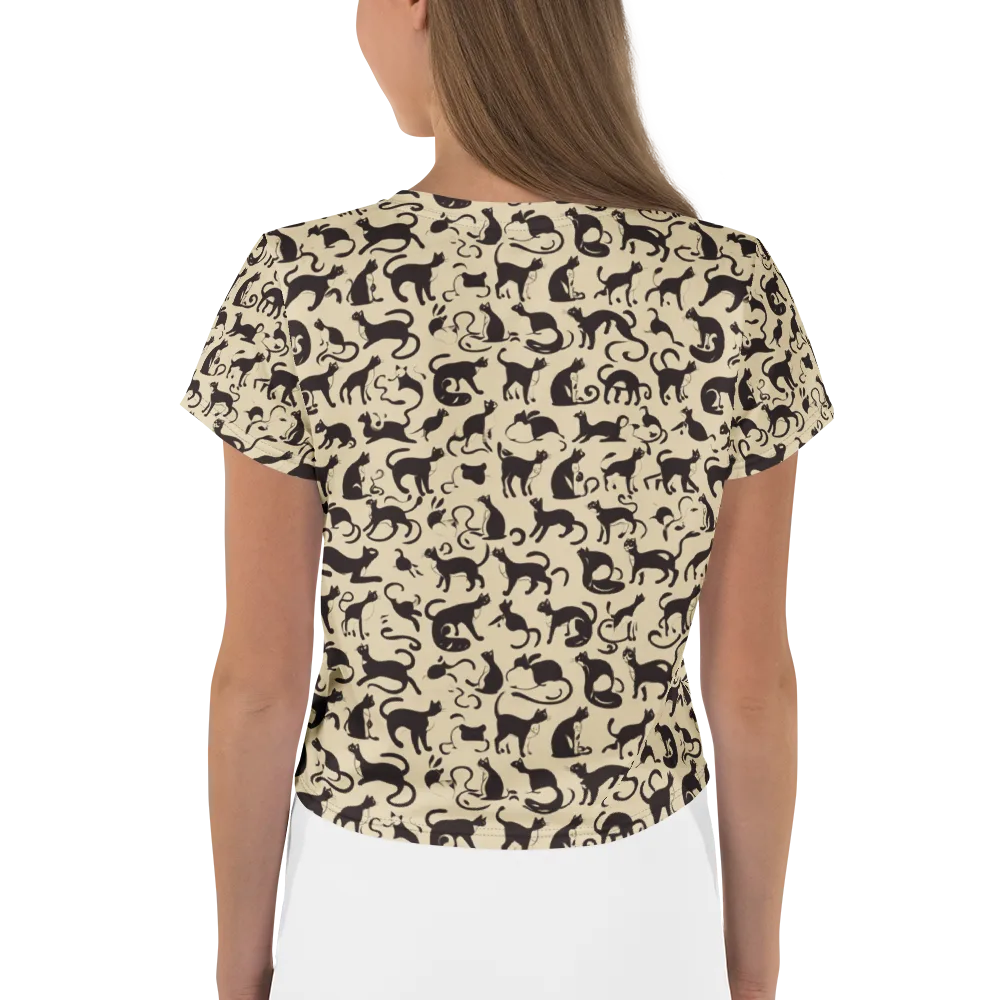 Midnight Catwalk on Crop Tee — Back