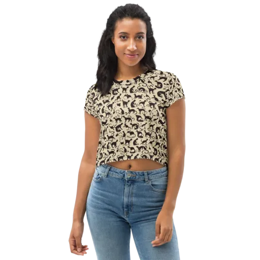 Midnight Catwalk on a Crop Tee