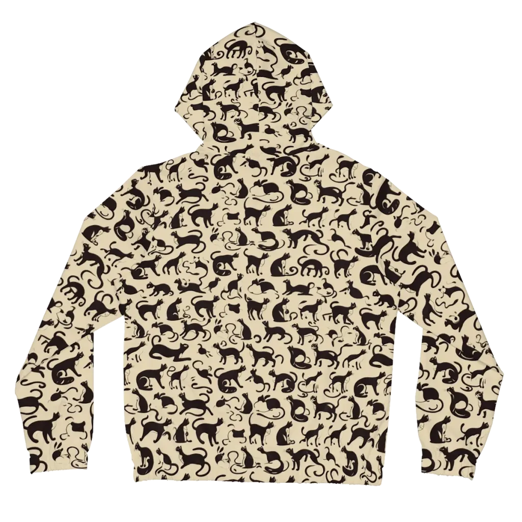 Midnight Catwalk on Women's Full-Zip Hoodie — Back
