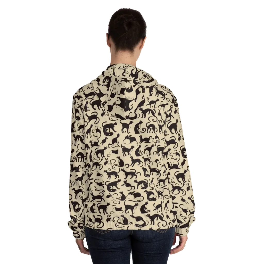 Midnight Catwalk on Women's Full-Zip Hoodie — Back On Person