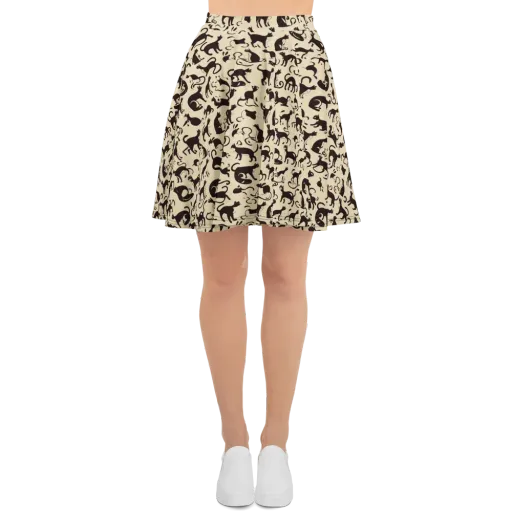 Midnight Catwalk on a Skater Skirt