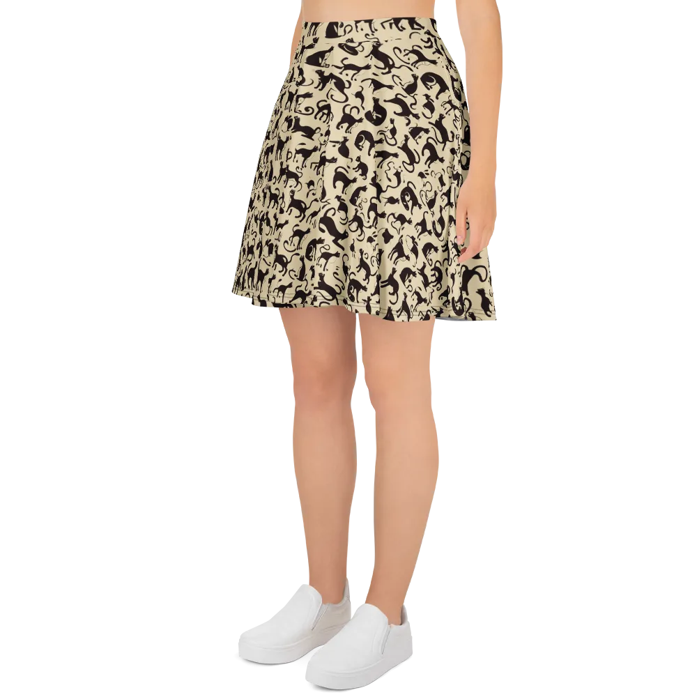 Midnight Catwalk on Skater Skirt — Left