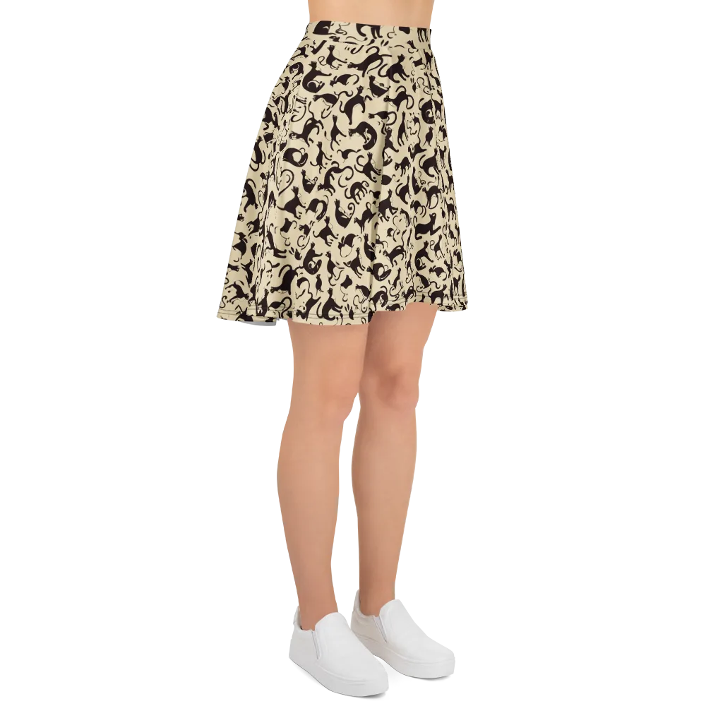Midnight Catwalk on Skater Skirt — Right