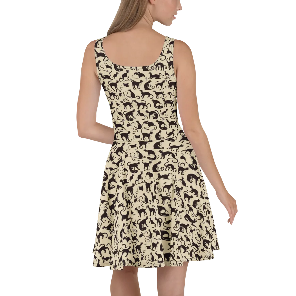 Midnight Catwalk on Skater Dress — Back