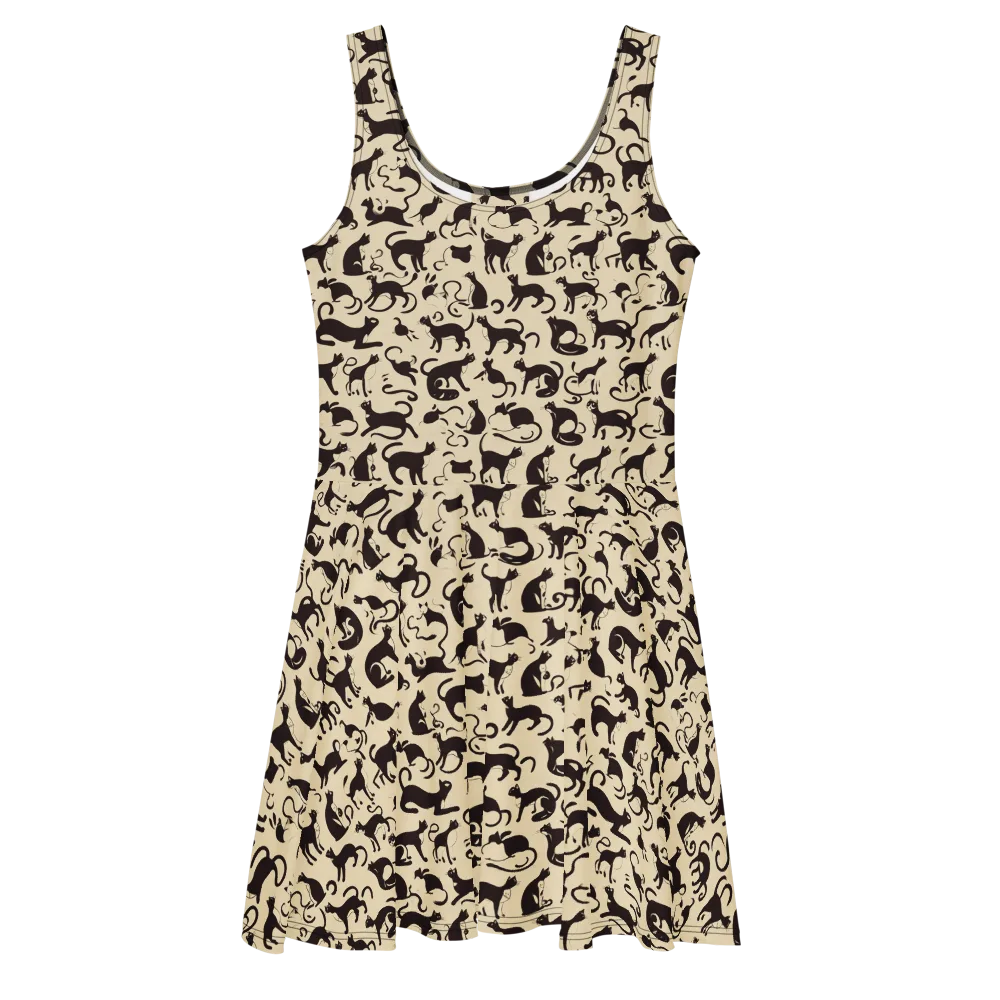 Midnight Catwalk on Skater Dress — Front