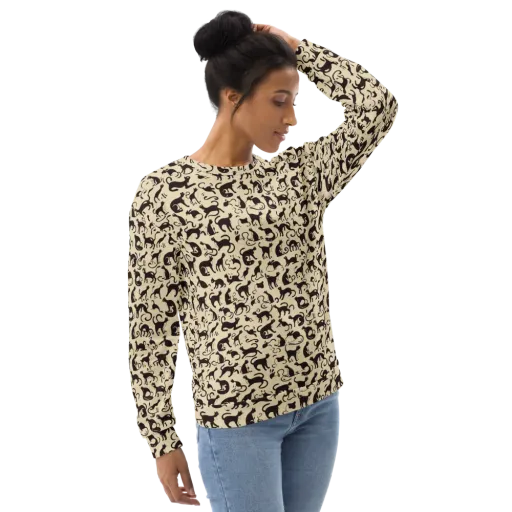 Midnight Catwalk on a Sweatshirt