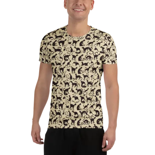 Midnight Catwalk on a Men's Athletic T-Shirt