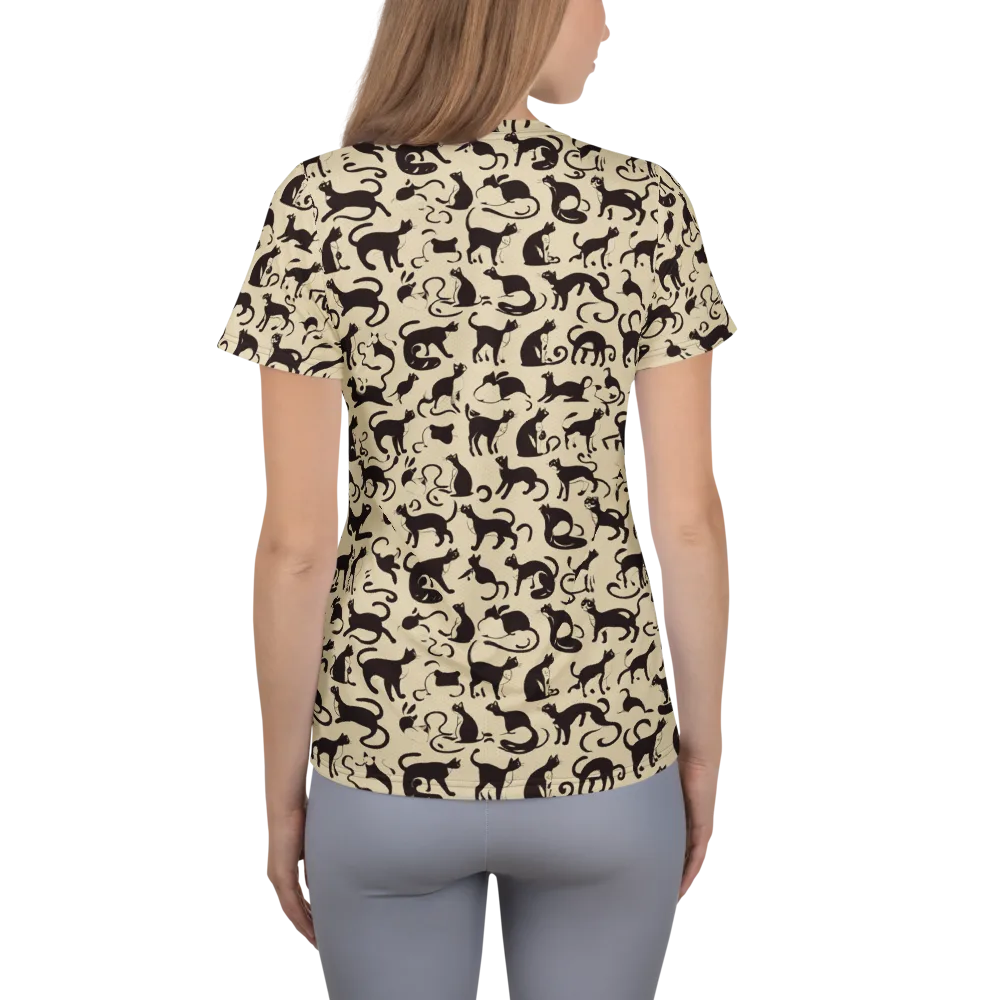 Midnight Catwalk on Women's Athletic T-Shirt — Back