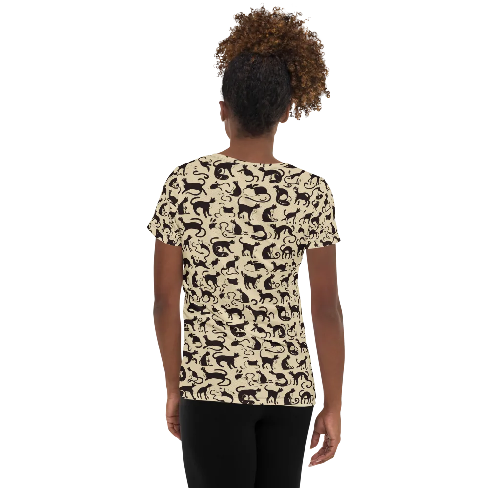Midnight Catwalk on Women's Athletic T-Shirt — Back