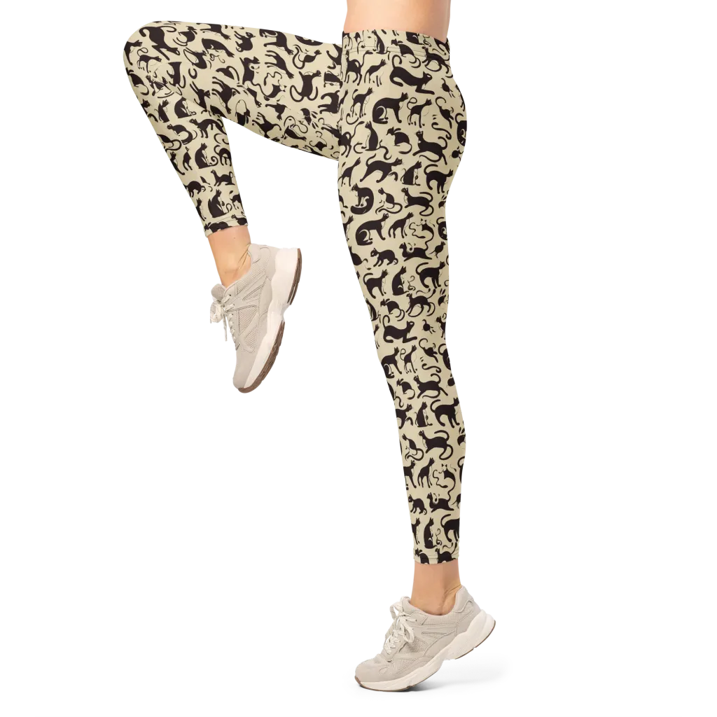 Midnight Catwalk on Leggings — Left
