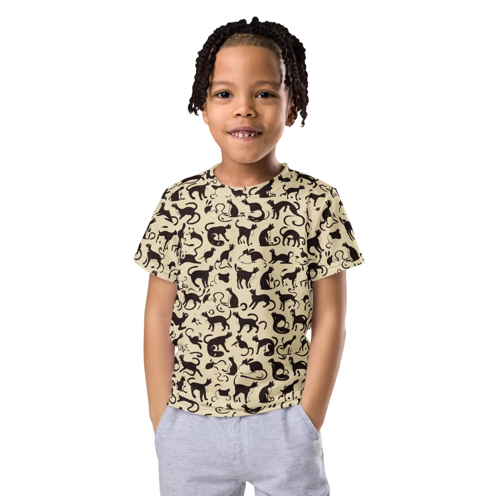 Midnight Catwalk on Kids Crew Neck T-Shirt — Front