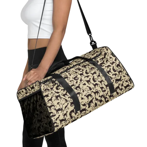 Midnight Catwalk on a Duffle Bag