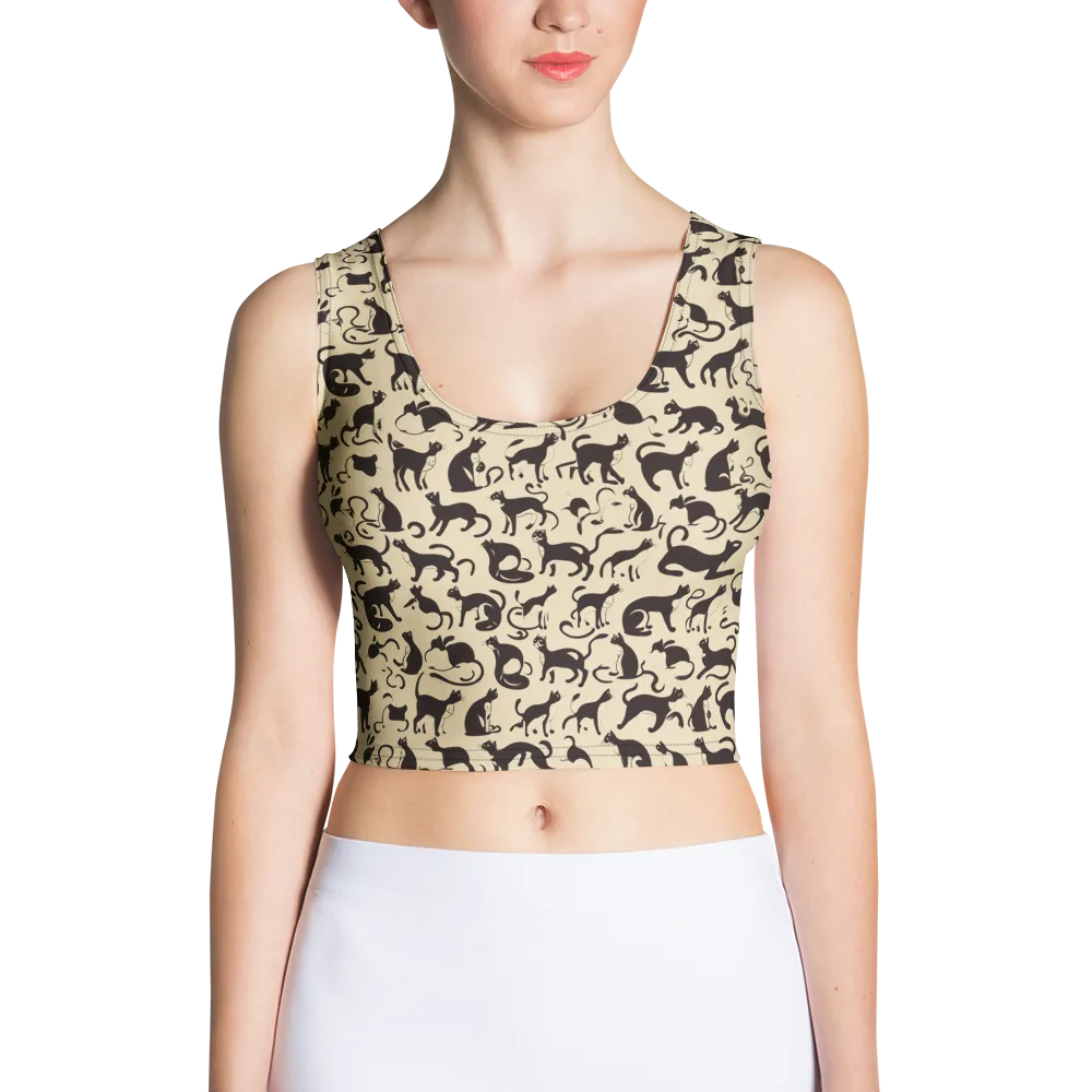 Midnight Catwalk on Crop Top — Front