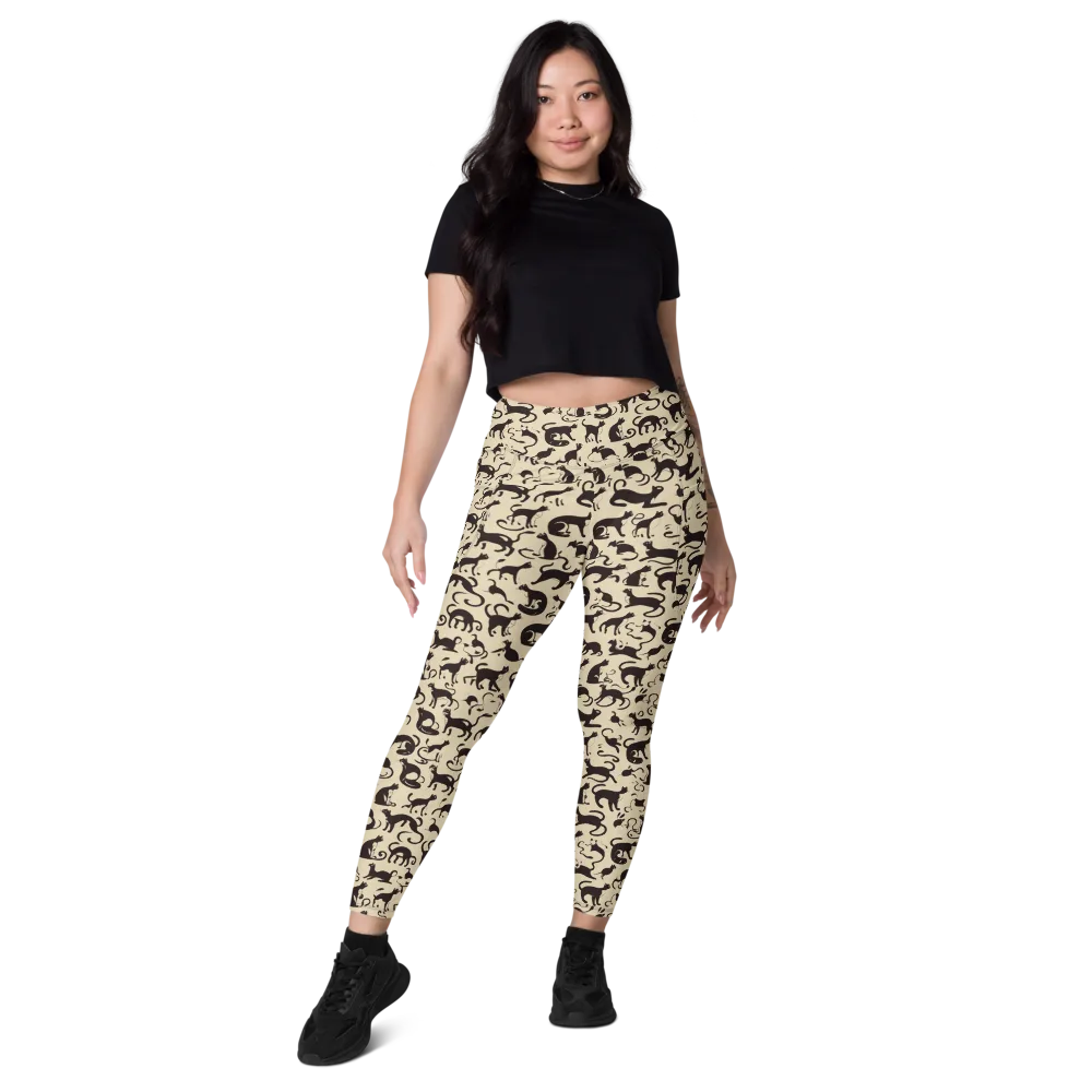 Midnight Catwalk on Leggings with Pockets — Front