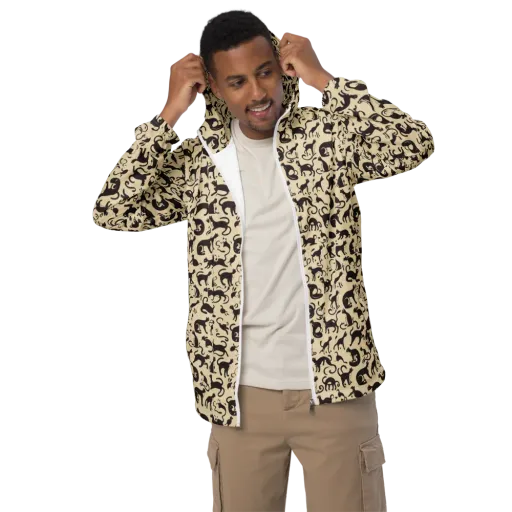 Midnight Catwalk on a Men's Windbreaker