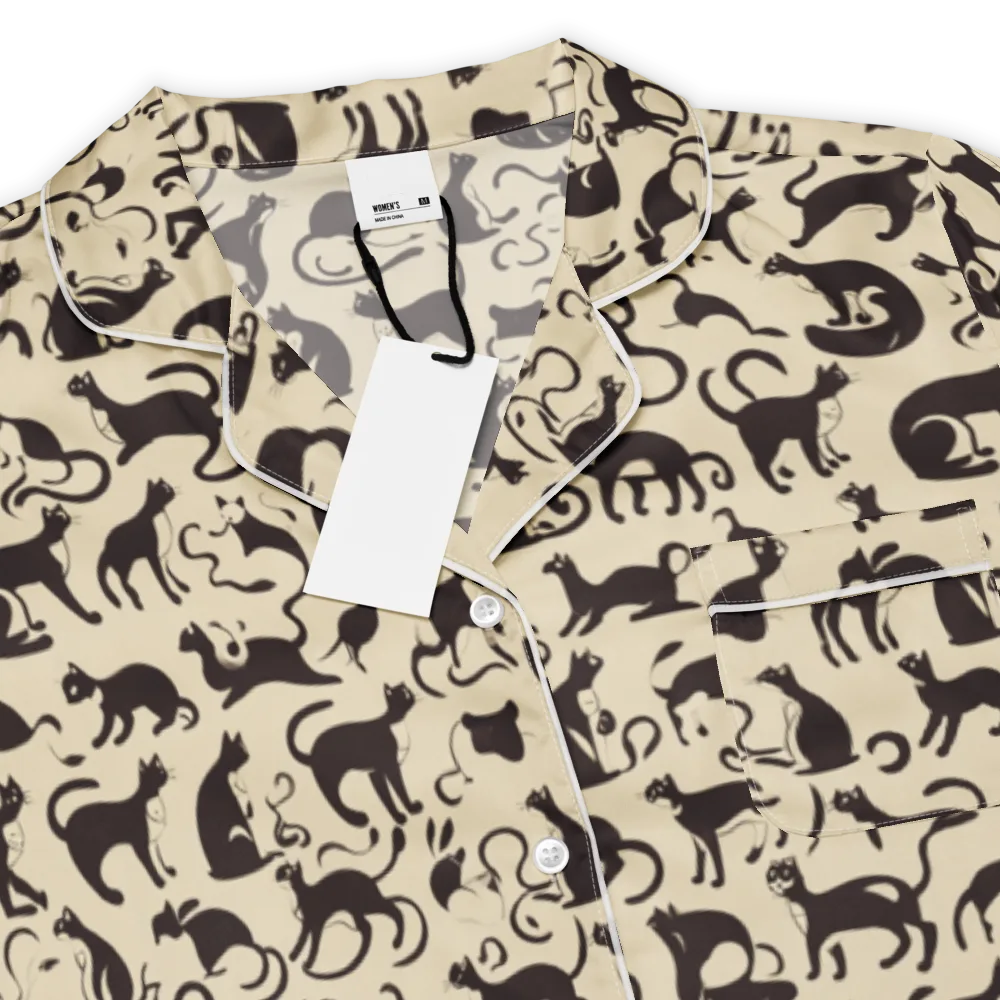 Midnight Catwalk on Women's Short Sleeve Pajama Top — Product details