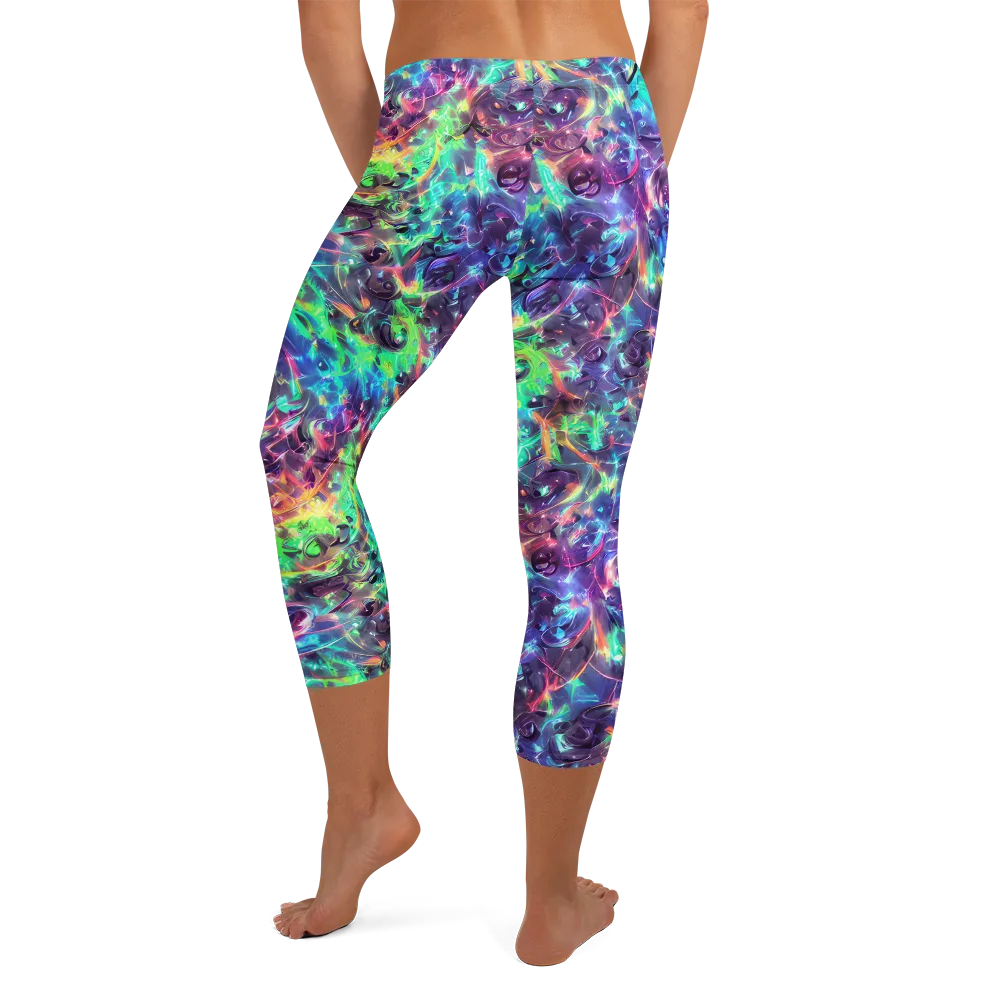 Spectral Voltage on Capri Leggings — Back