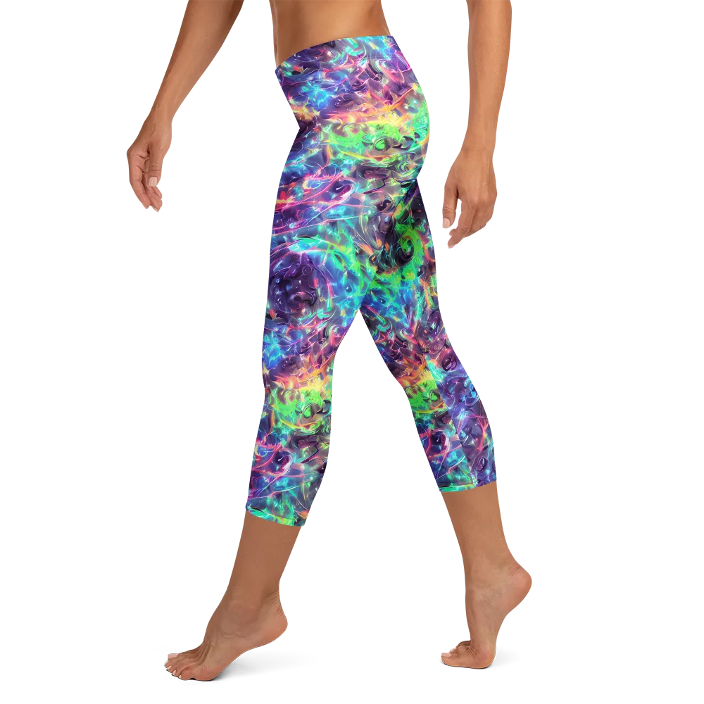 Spectral Voltage on Capri Leggings — Left