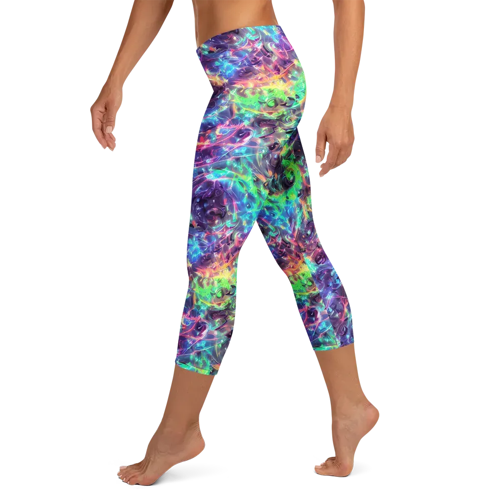 Spectral Voltage on Capri Leggings — Left