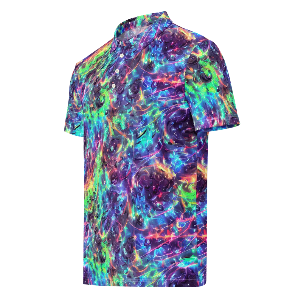 Spectral Voltage on Men's Slim Fit Polo Shirt — Left Front
