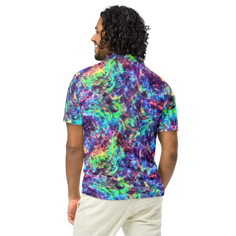 Spectral Voltage on Men's Slim Fit Polo Shirt — Back