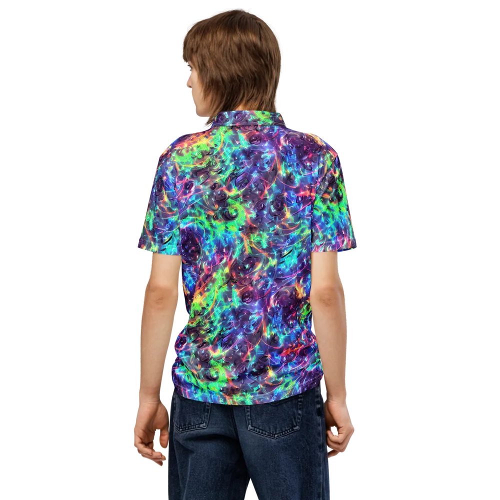Spectral Voltage on Men's Slim Fit Polo Shirt — Back