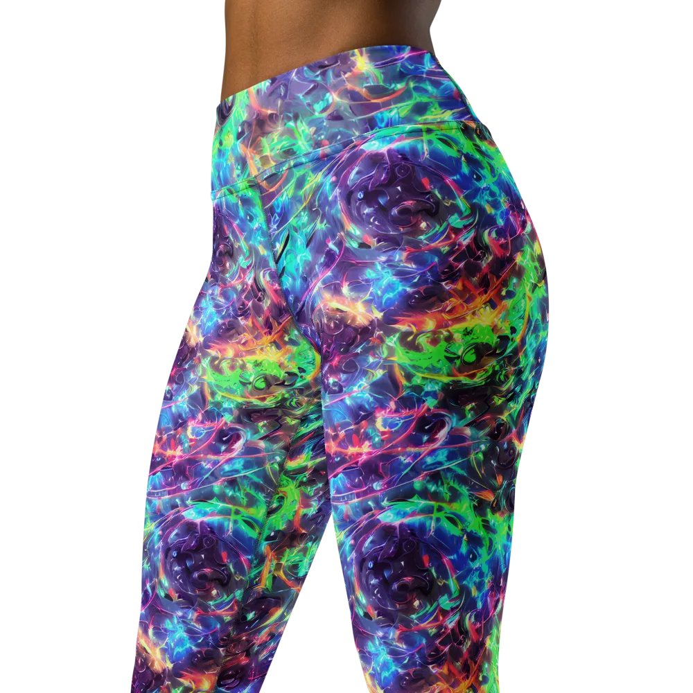 Spectral Voltage on Yoga Leggings — Left Front
