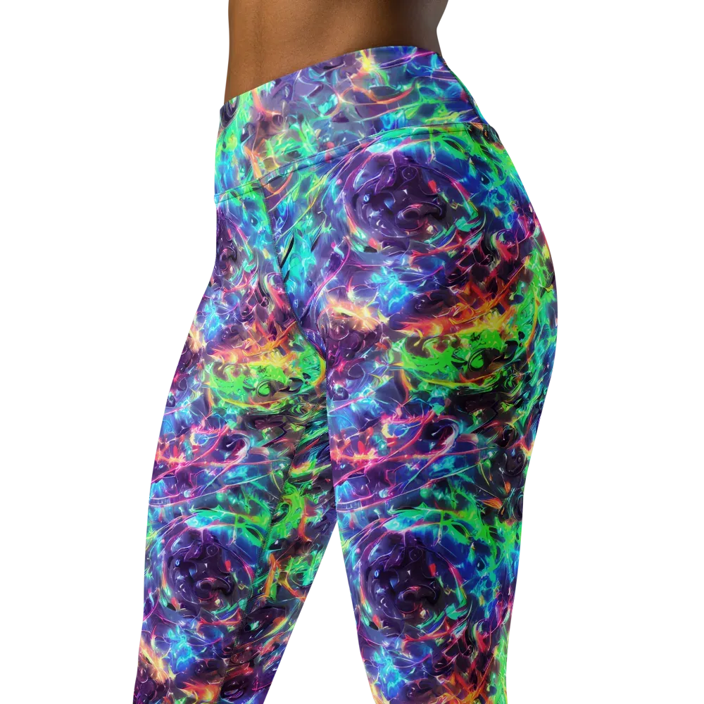 Spectral Voltage on Yoga Leggings — Left Front